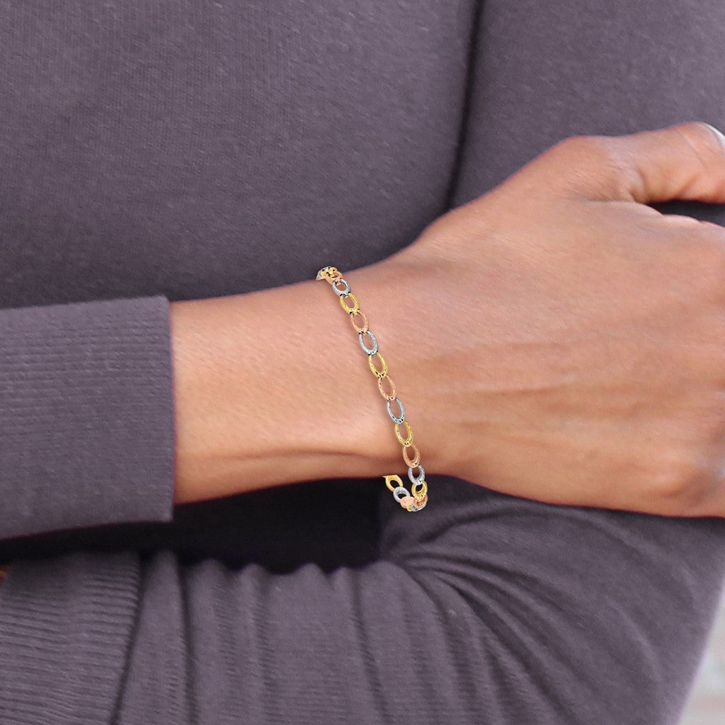 Leslie's 10K Gold Tri-Color Bracelet