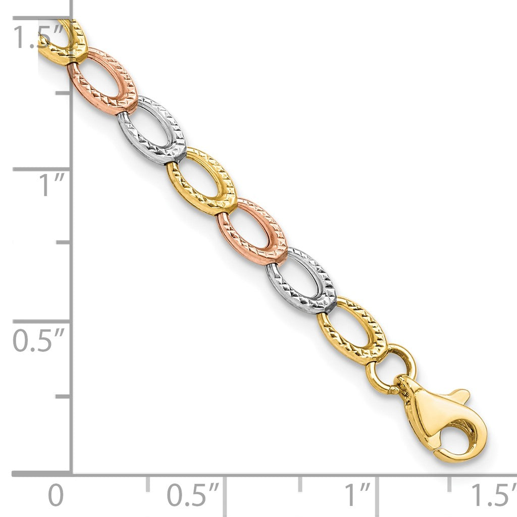 Leslie's 10K Gold Tri-Color Bracelet