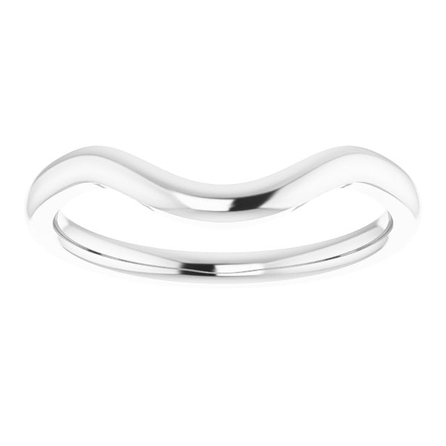 14K White Gold Matching Band for Pear Halo Engagement Ring