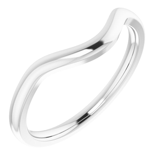 14K White Gold Matching Band for Pear Halo Engagement Ring