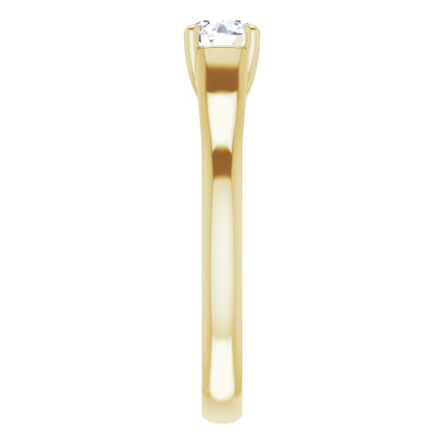 14K Yellow Gold 0.50 Carat Round Lab Diamond D/VS1 Engagement Ring