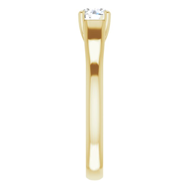 14K Gold 0.50 Carat Round Lab Diamond Engagement Ring