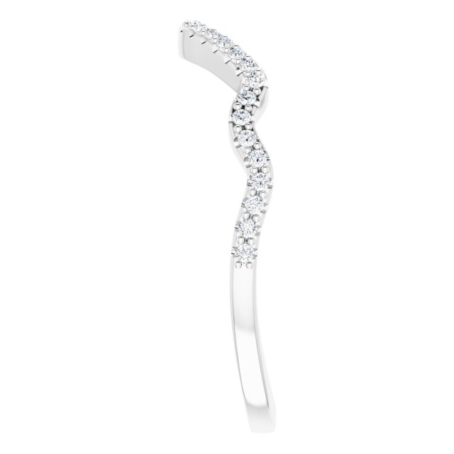 14K White Gold Matching Band for 2-Carat Halo Infinity Engagement Ring