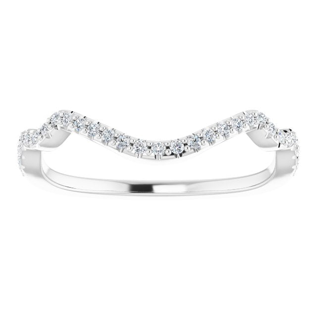 14K White Gold Matching Band for 2-Carat Halo Infinity Engagement Ring