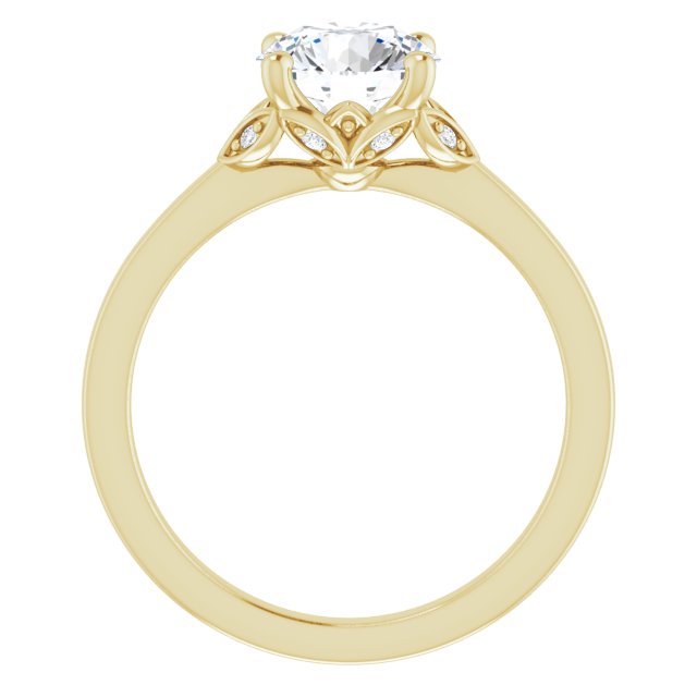 14K Yellow Gold 1.67 Carat Round Lab Diamond D/VS1 Engagement Ring