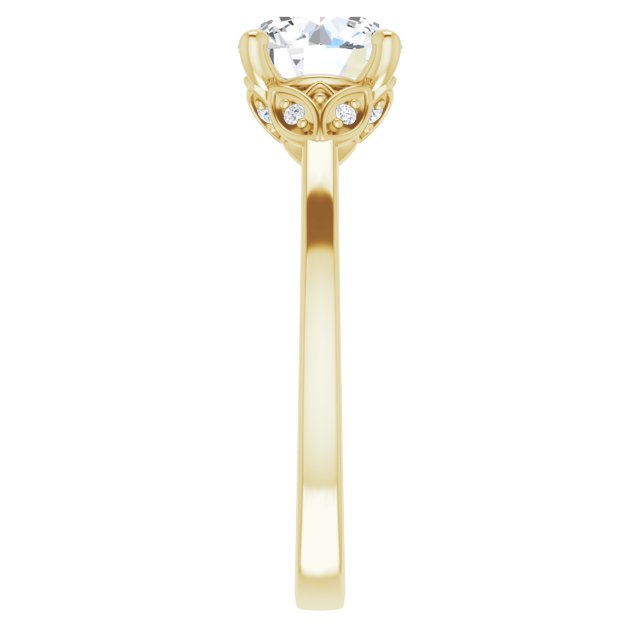 14K Yellow Gold 1.67 Carat Round Lab Diamond D/VS1 Engagement Ring