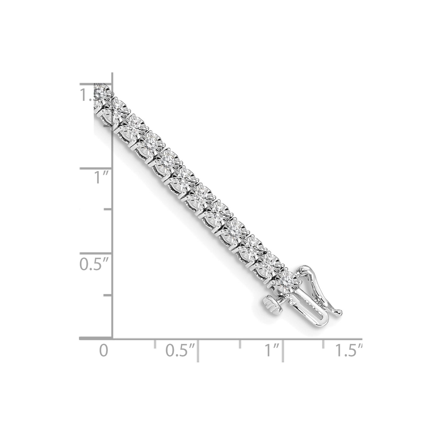 14K White Gold 2.02 CTW Lab Grown Diamond Illusion Setting Bracelet