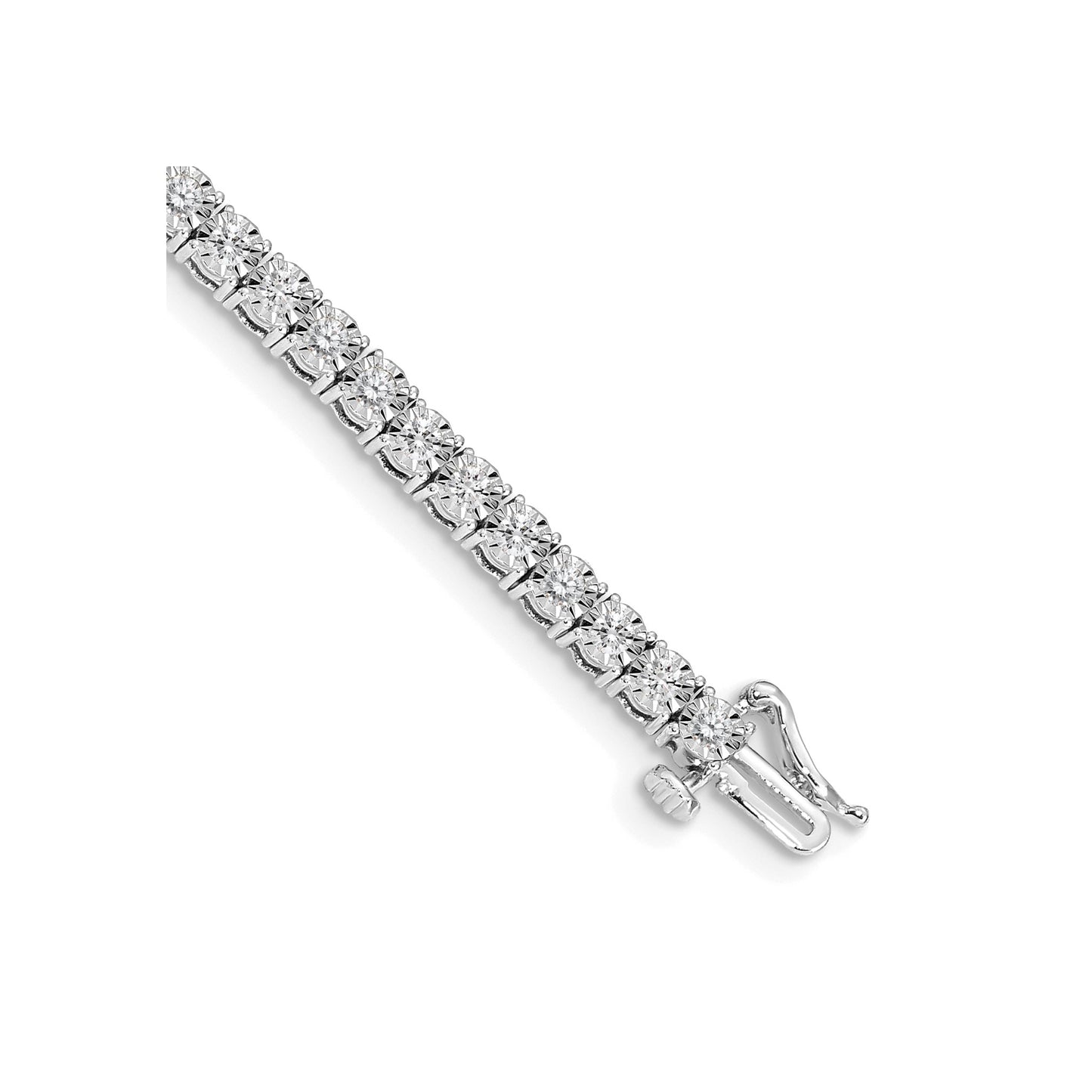 14K White Gold 2.02 CTW Lab Grown Diamond Illusion Setting Bracelet
