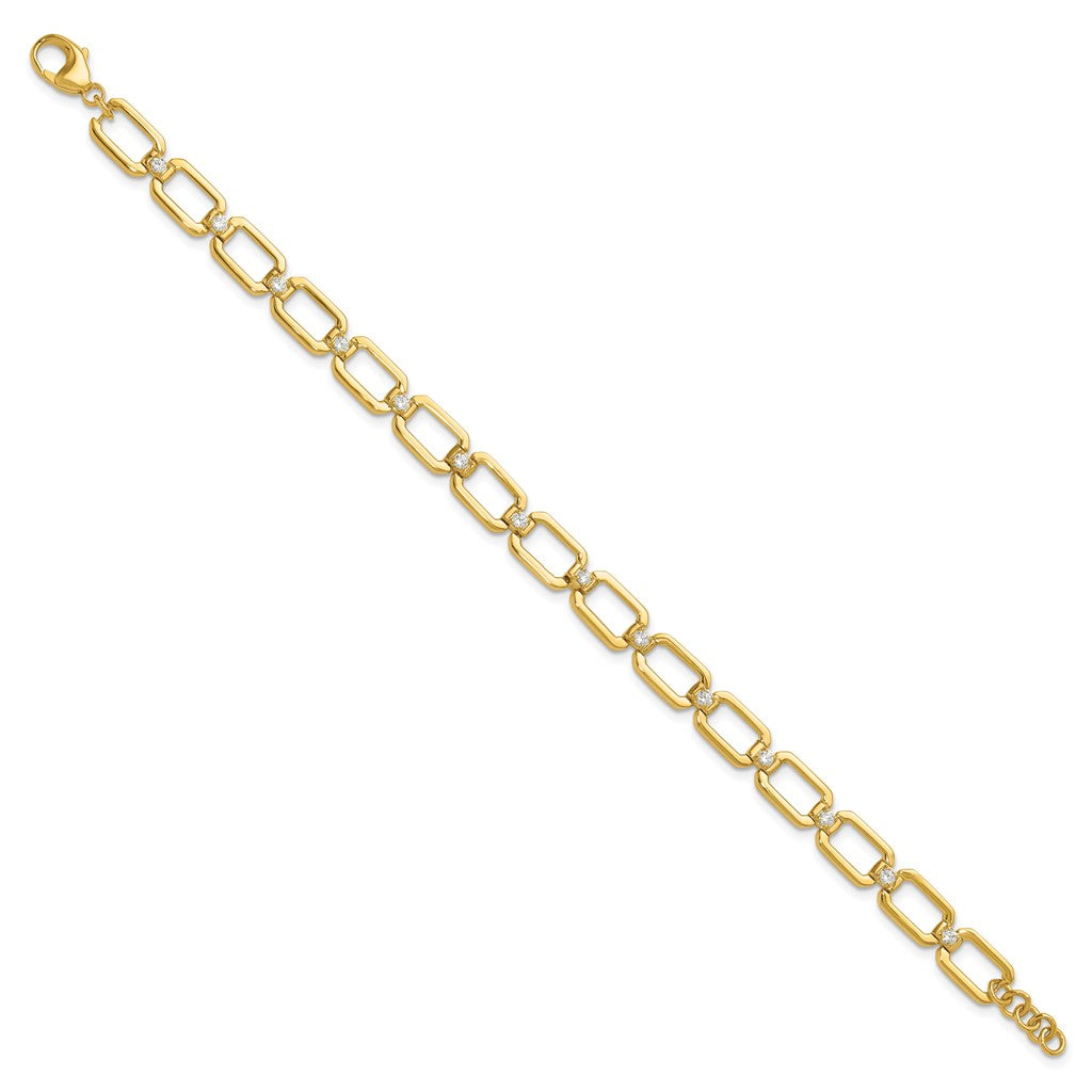 14K Yellow Gold True Origin Lab Grown Diamond VS/SI DEF Link Bracelet
