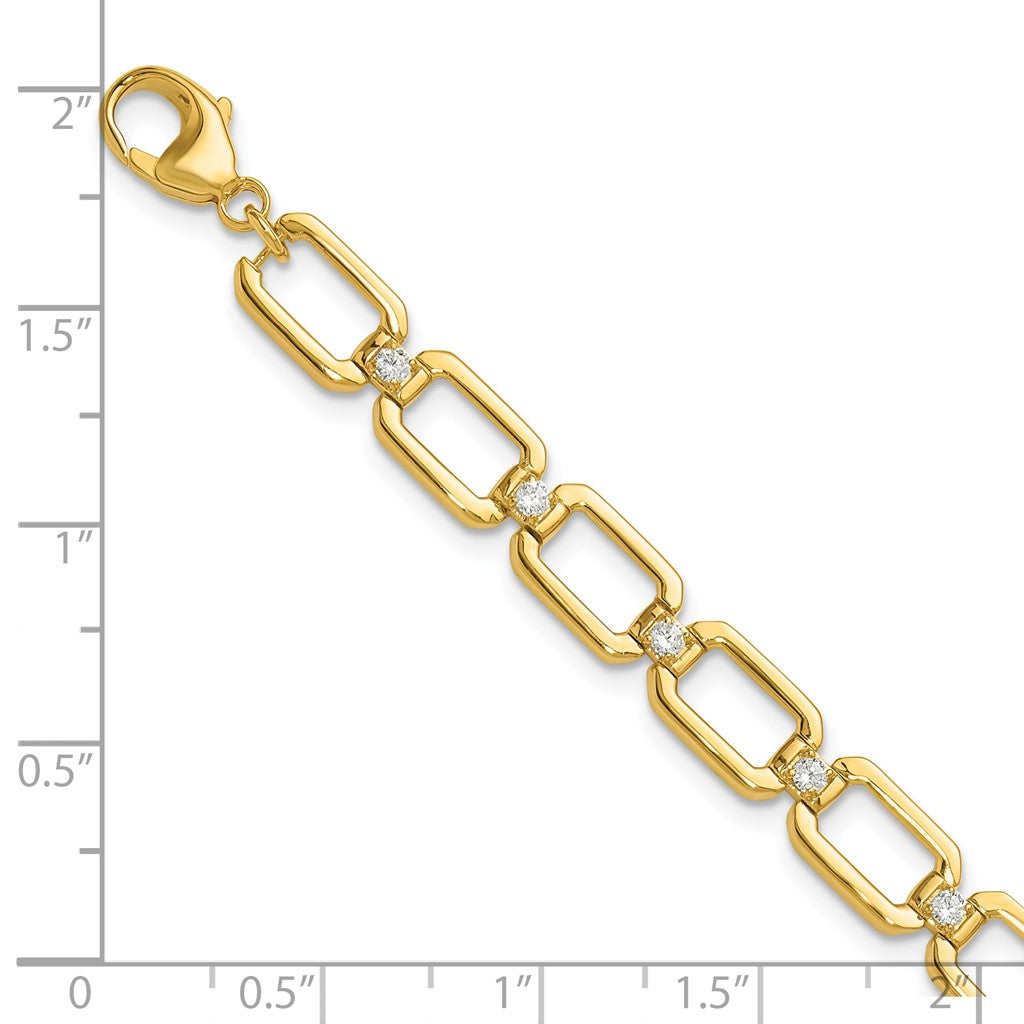 14K Yellow Gold True Origin Lab Grown Diamond VS/SI DEF Link Bracelet