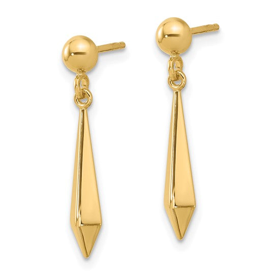 Leslie's 14K Yellow Gold Polished Post Drop & Dangle Earrings