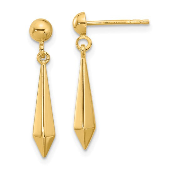 Leslie's 14K Yellow Gold Polished Post Drop & Dangle Earrings