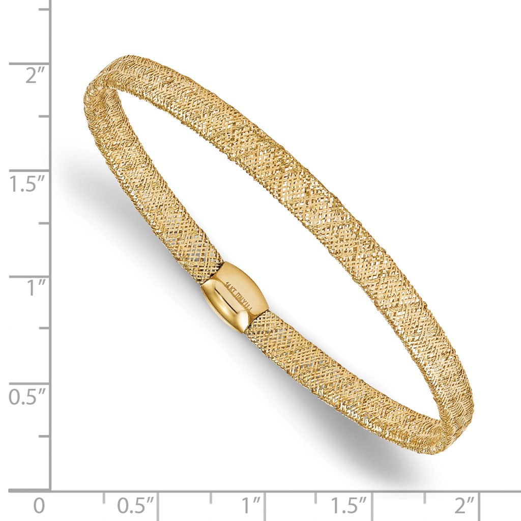 Leslie's 14K Fancy Stretch Bangle Bracelet