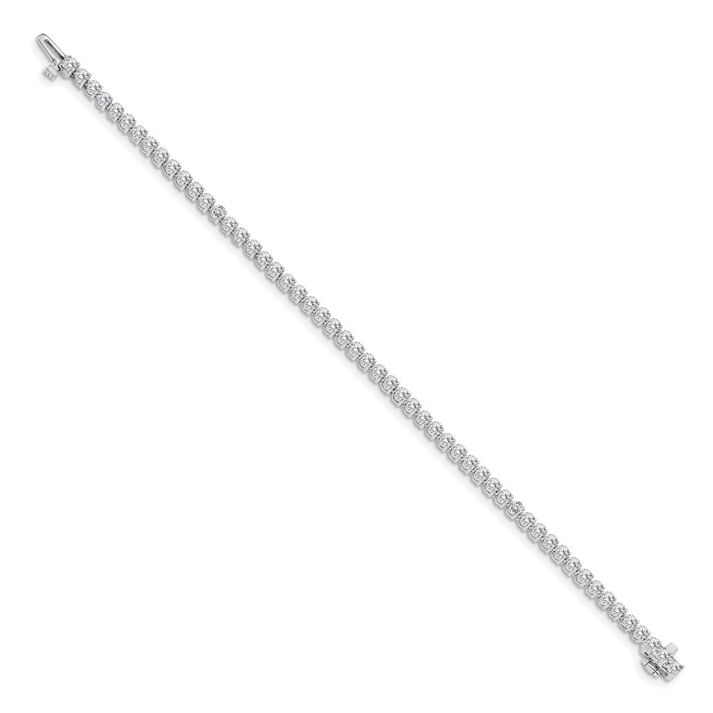 14K White Gold, Rhodium-Plated Lab Diamond VS/SI D-E-F 2-3/8 ctw. Tennis Bracelet