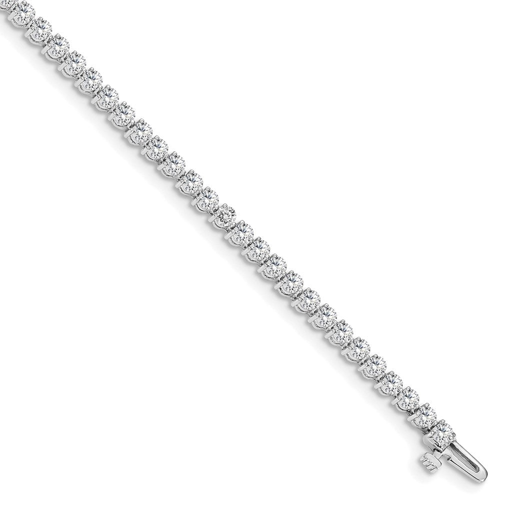 14K White Gold, Rhodium-Plated Lab Diamond VS/SI D-E-F 2-3/8 ctw. Tennis Bracelet