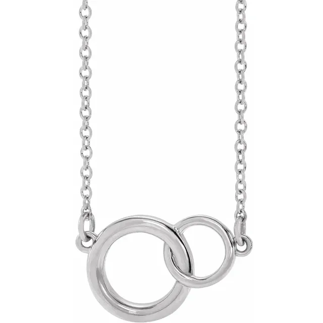 14K Gold Interlocking Circle 16-18" Necklace