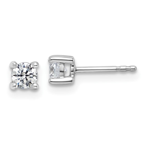 14k White Gold Round Certified VS D/E/F Lab Grown Diamond Studs
