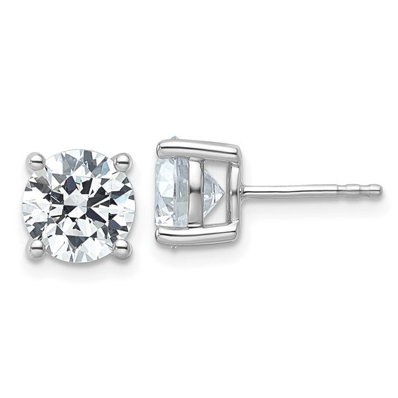 14k White Gold Round Certified VS D/E/F Lab Grown Diamond Studs