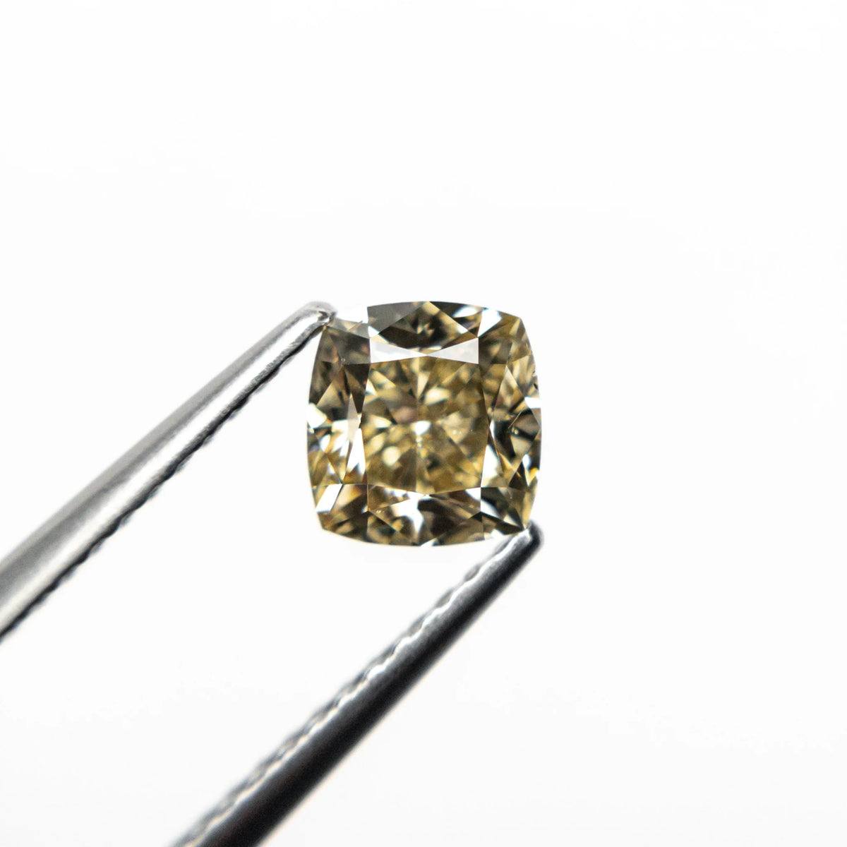 1.00ct Natural C6 Cognac Champagne Square Step Cut Diamond