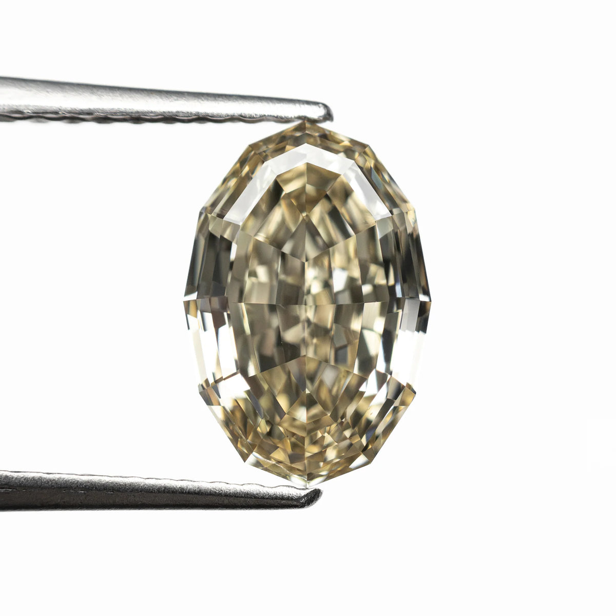 2.04ct Natural Champagne C5/VS2 Geo Oval Step Cut Diamond