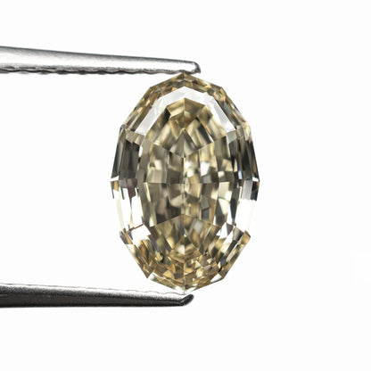 2.04ct Natural Champagne C5/VS2 Geo Oval Step Cut Diamond