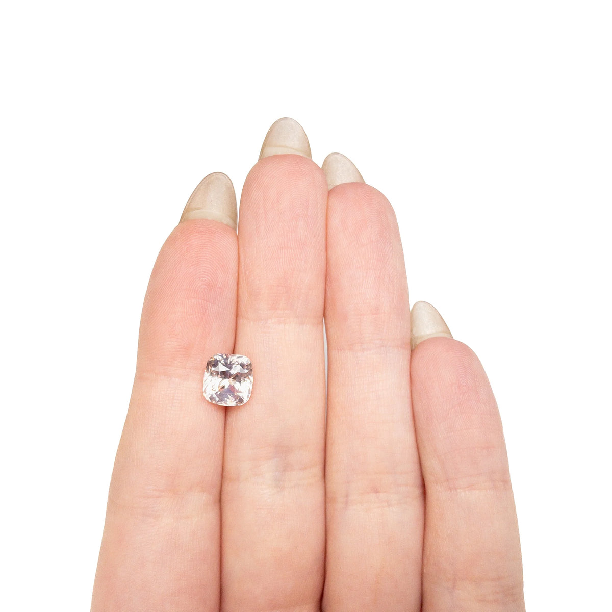 3.49ct Natural Unheated Peach Cushion Sapphire