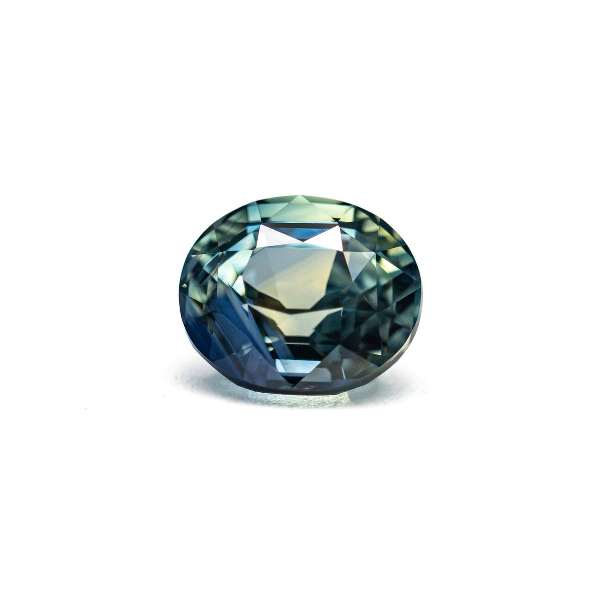 1.70ct Natural Unheated Green/Blue Oval Brilliant Sapphire