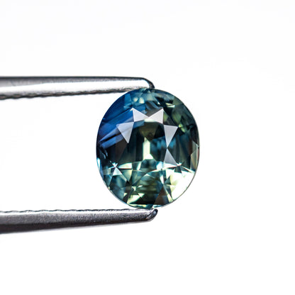 1.70ct Natural Unheated Green/Blue Oval Brilliant Sapphire