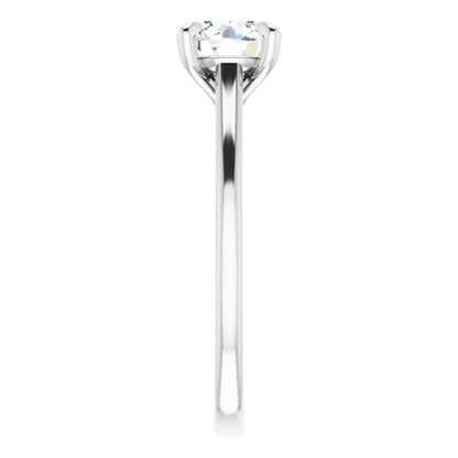 14K White Gold 1 Carat Round Lab Diamond Solitaire D/VS1 Engagement Ring