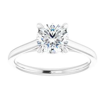 14K White Gold 1 Carat Round Lab Diamond Solitaire D/VS1 Engagement Ring