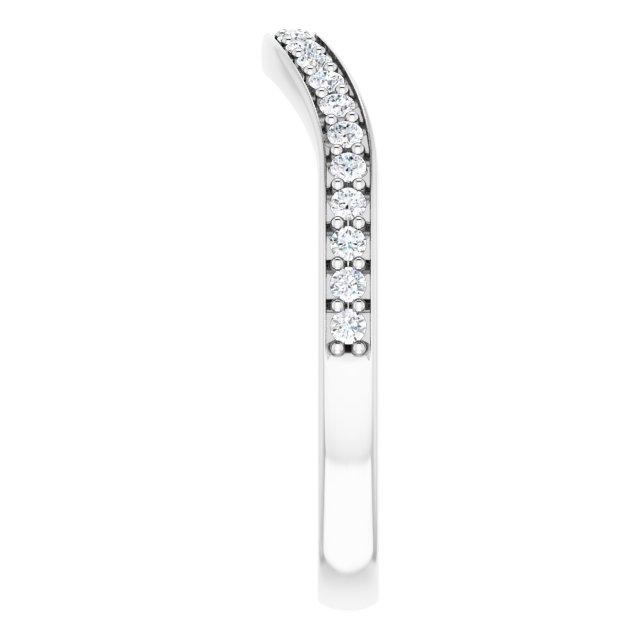14K White Gold Matching Band for 3-Carat Emerald Cut Lab Diamond Engagement Ring