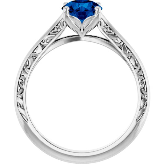 lab sapphire floral