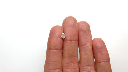 0.70ct Natural Warm K/SI2 Oval Brilliant Diamond