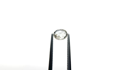 0.48ct Natural Canadian Salt & Pepper Oval Rosecut Diamond
