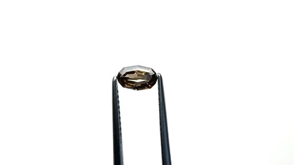 0.61ct Natural C6 Cognac Champagne Geo Oval Step Cut Diamond